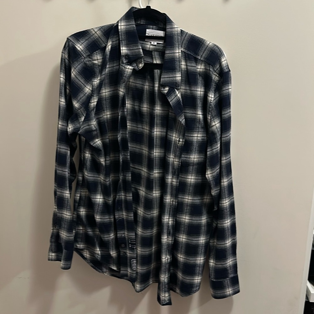 Blue plaid flannel